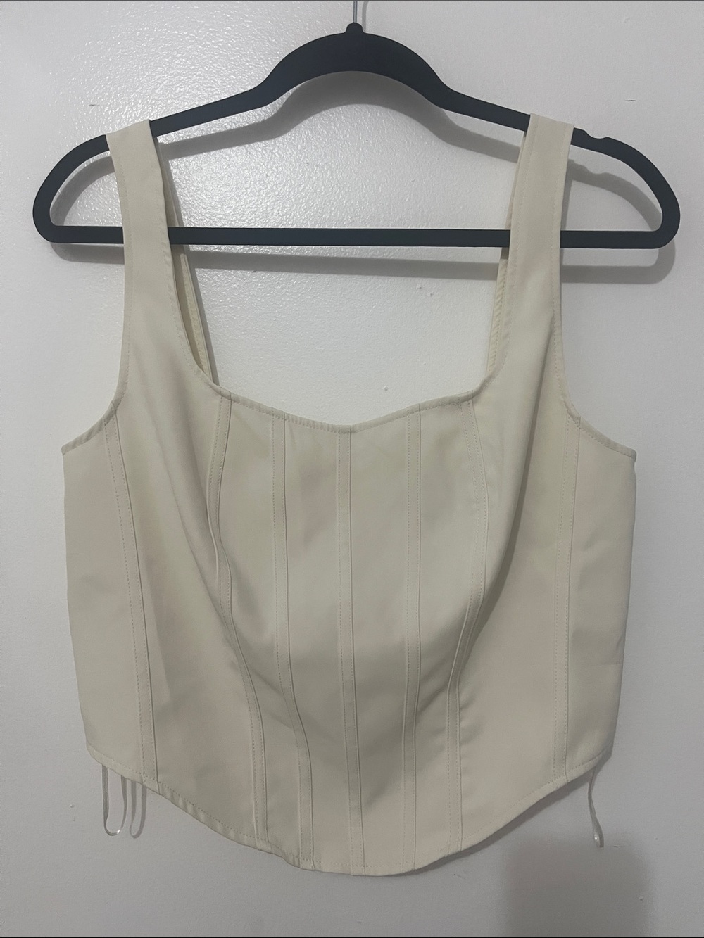Sincerely Jules Cream Structured Corset Tank Top - Women's